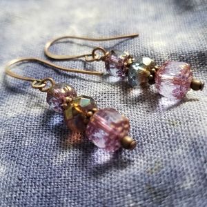Beaded Copper Earrings